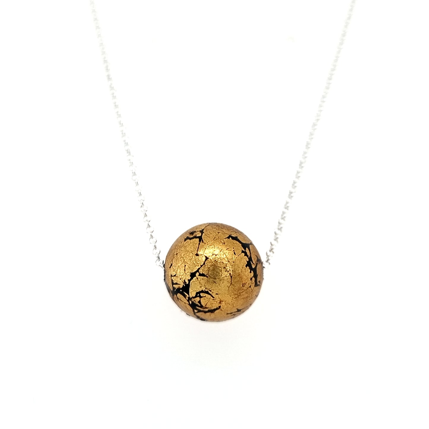 Golden Globe Pendant with 22k gold leaf