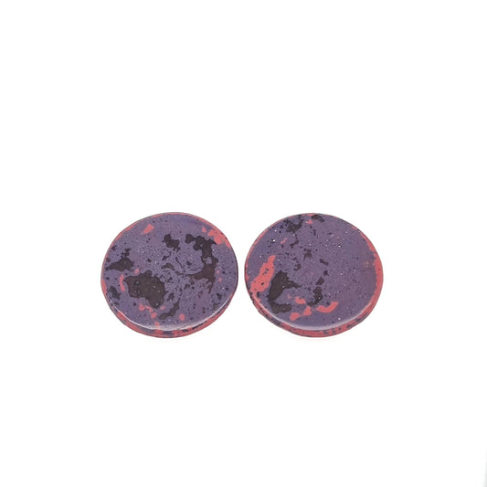 Mini Tambo stud earring in purples and pinks