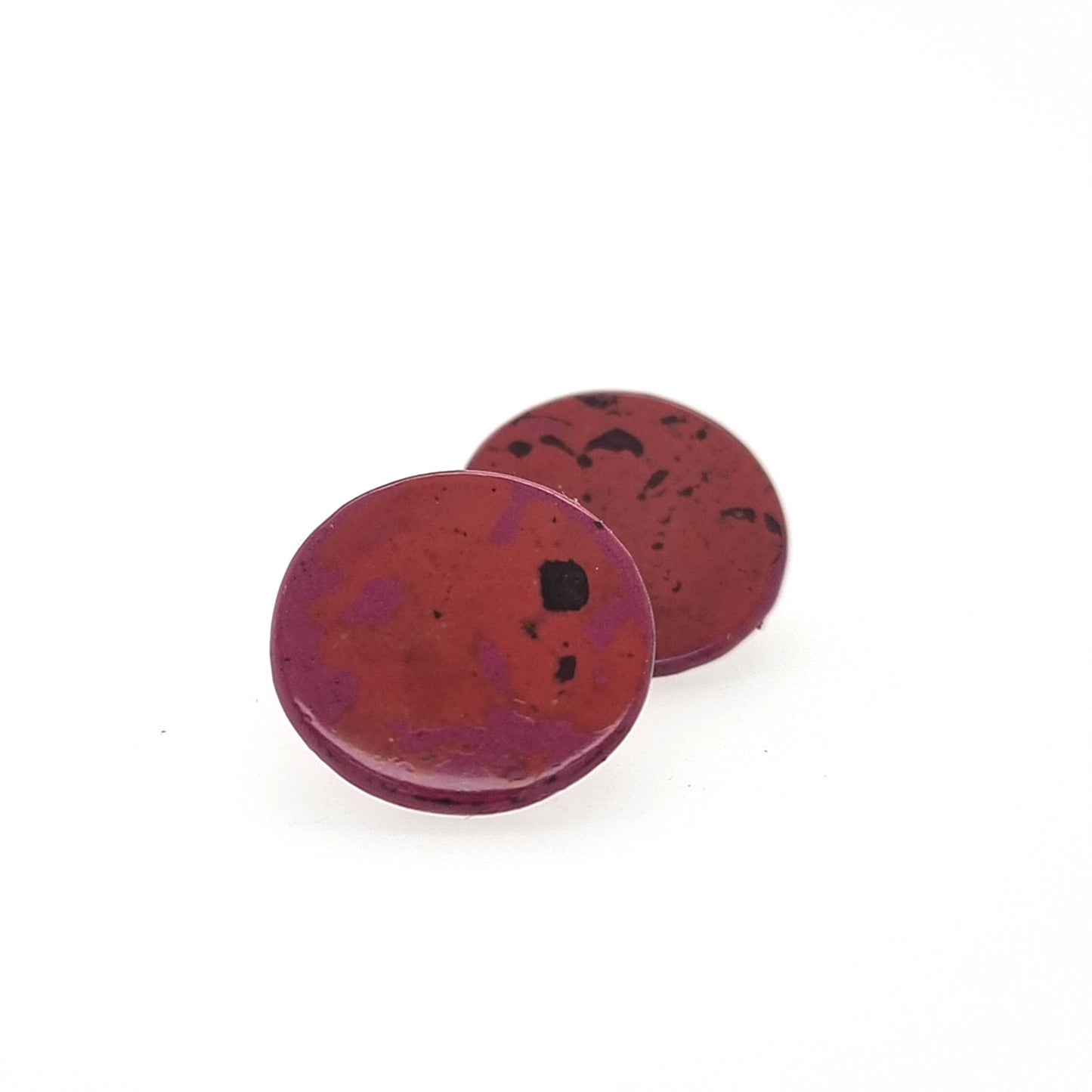 Mini Tambo stud earring in red