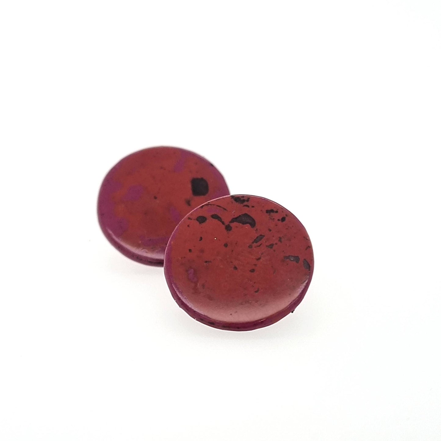 Mini Tambo stud earring in red