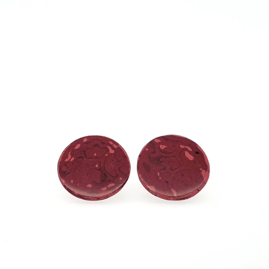 Mini Tambo stud earring in pinks and reds