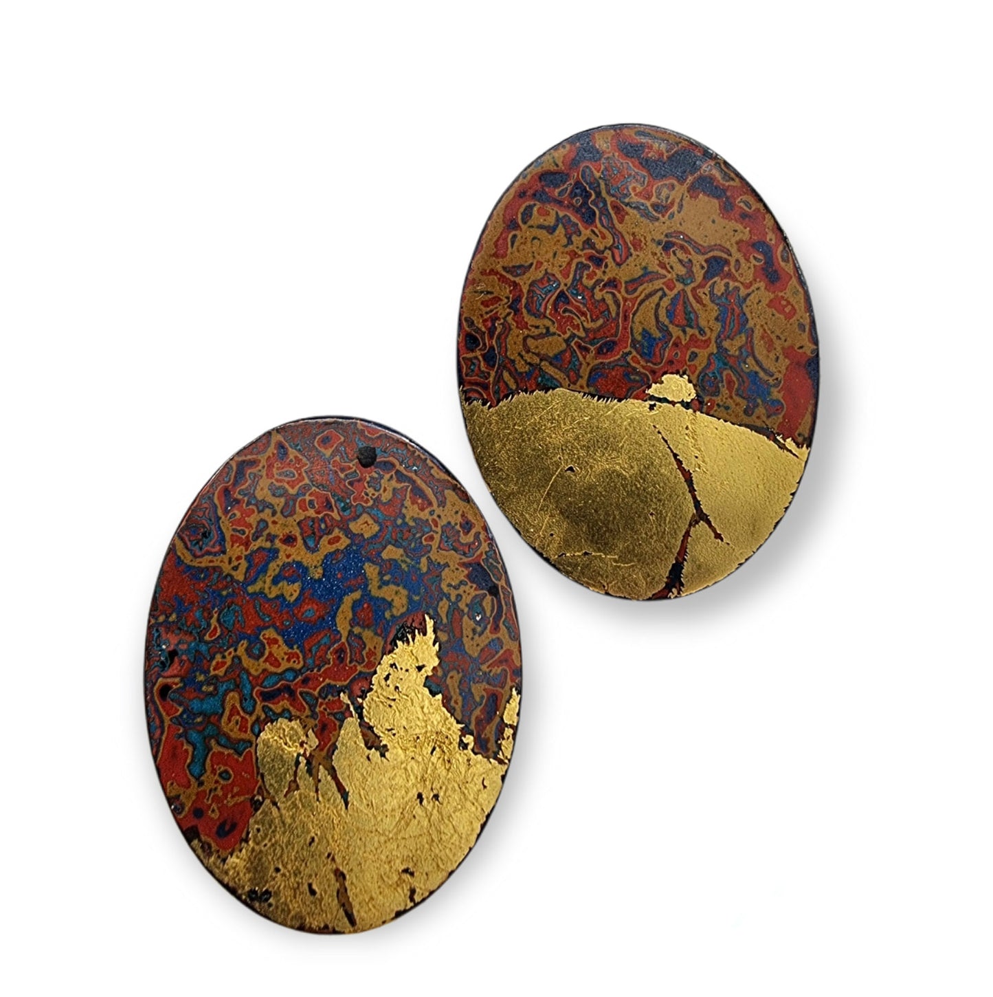 Maxi Tambo Ovals with gold leaf