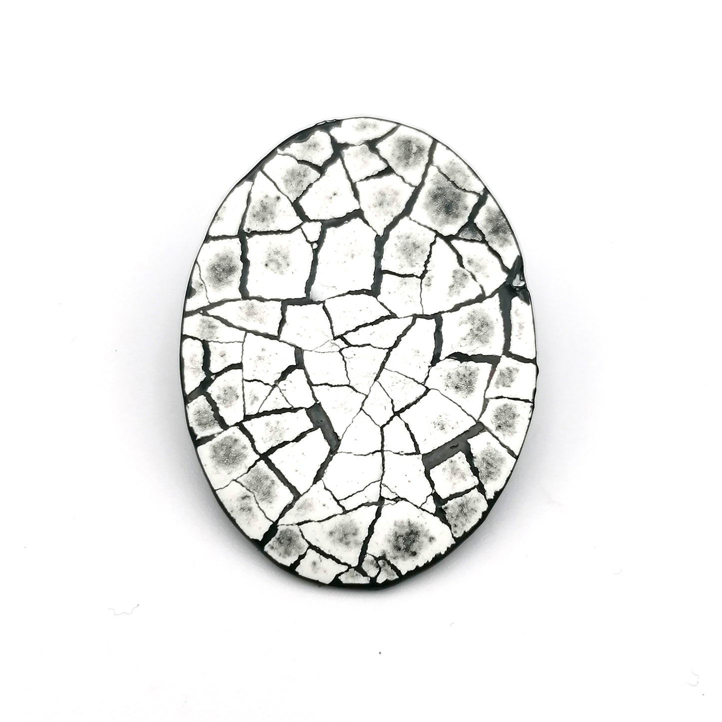 Midi Modern Mosaic Oval stud earrings