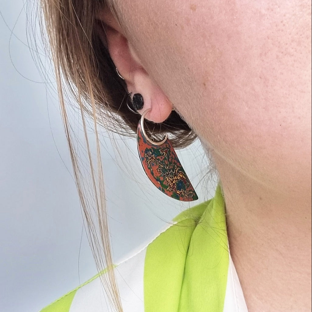 Mini Shiwa-Nuri Shield earrings